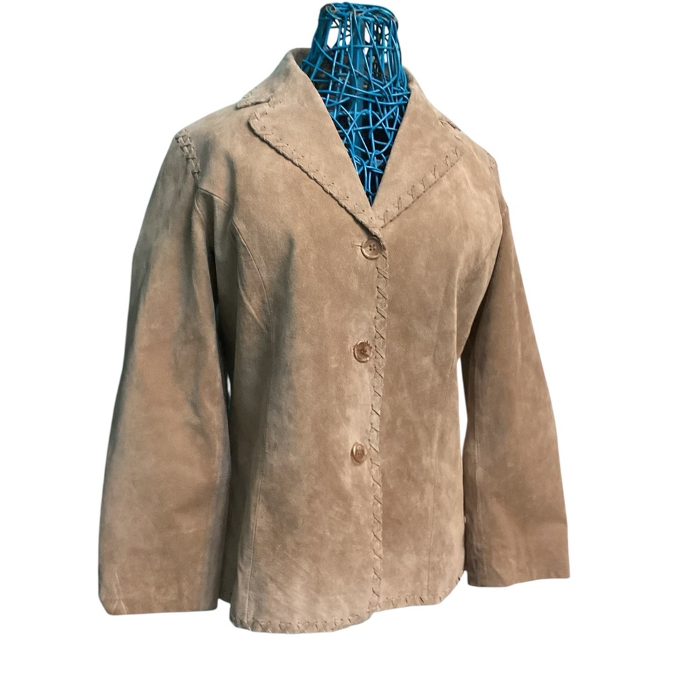 💥PRICE DROP💥 Margaret Godfrey Suede Leather Jacket - Picture 2 of 6
